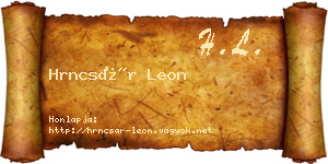 Hrncsár Leon névjegykártya